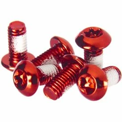 Clarks Steel Anodised Rotor Bolts -vélo Soldes Clarks Steel Anodised Rotor Bolts Brake Spares Red NotSet CRB 6 ANO RED TW 2