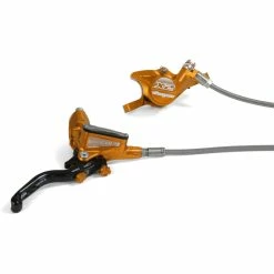 Frein Hope Tech 3 E2 (sans Disque) -vélo Soldes Hope Tech 3 X2 Brake No Rotor Disc Brake Callipers Orange 2019 T3X2CBFL