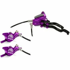 Frein à Disque Hope Tech 3 X2 DUO (sans Disque) -vélo Soldes Hope Tech 3 X2 DUO Disc Brake No Rotor Disc Brake Callipers Purple T3X2DPUL