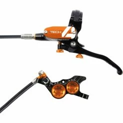 Frein Hope Tech 4 E4 (sans Disque) -vélo Soldes Hope Tech 4 V4 Brake No Rotor Disc Brake Callipers Black Orange T4V4CL