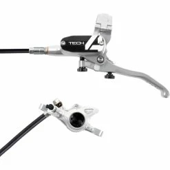 Frein Hope Tech 4 X2 (sans Disque) -vélo Soldes Hope Tech 4 X2 Brake No Rotor Disc Brake Callipers Silver Black T4X2ZSNL