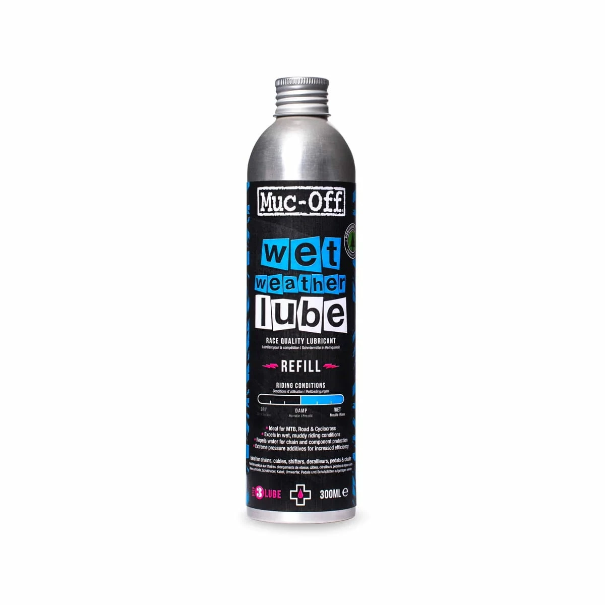Muc-Off Wet Lube / Lubrifiant Pour Chaîne - 300 Ml 3 Muc-Off Wet Lube / Lubrifiant Pour Chaîne - 300 Ml